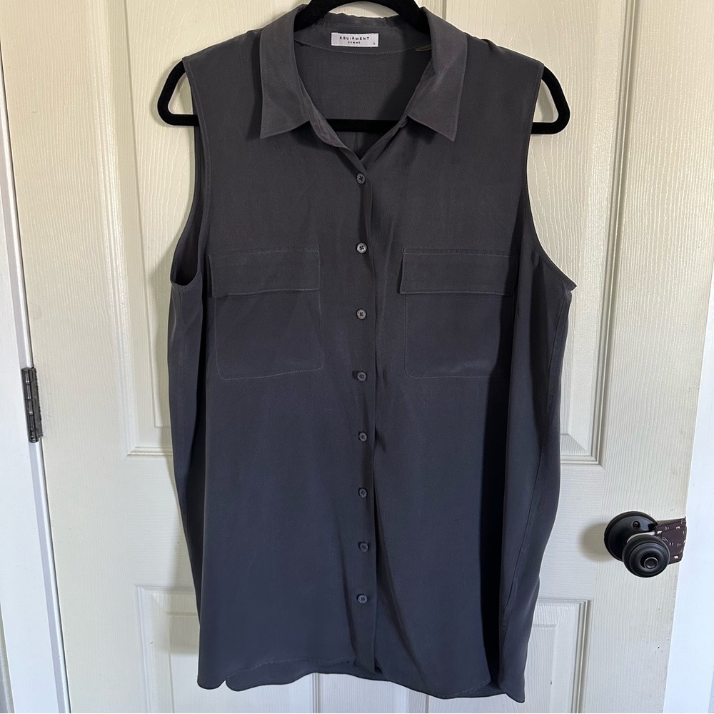 Equipment Silk Sleeveless Shirt/Dress